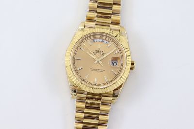 ROLEX Day-date Stainless Steel 2836 Automatic Movement 40MM Gold Watch